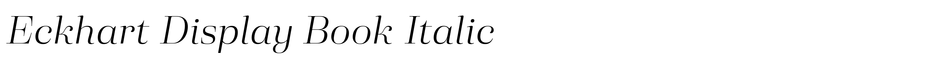 Eckhart Display Book Italic